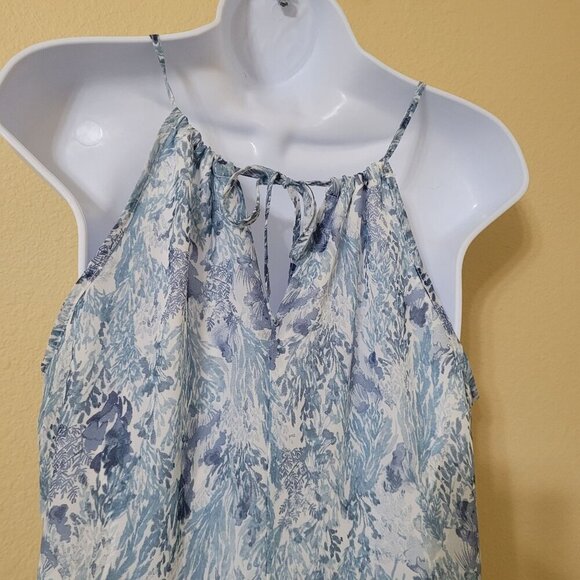 Old Navy Maxi Dress Sleeveless Tie-Front Lightweight Summer Tropical Size M - Picture 4 of 10